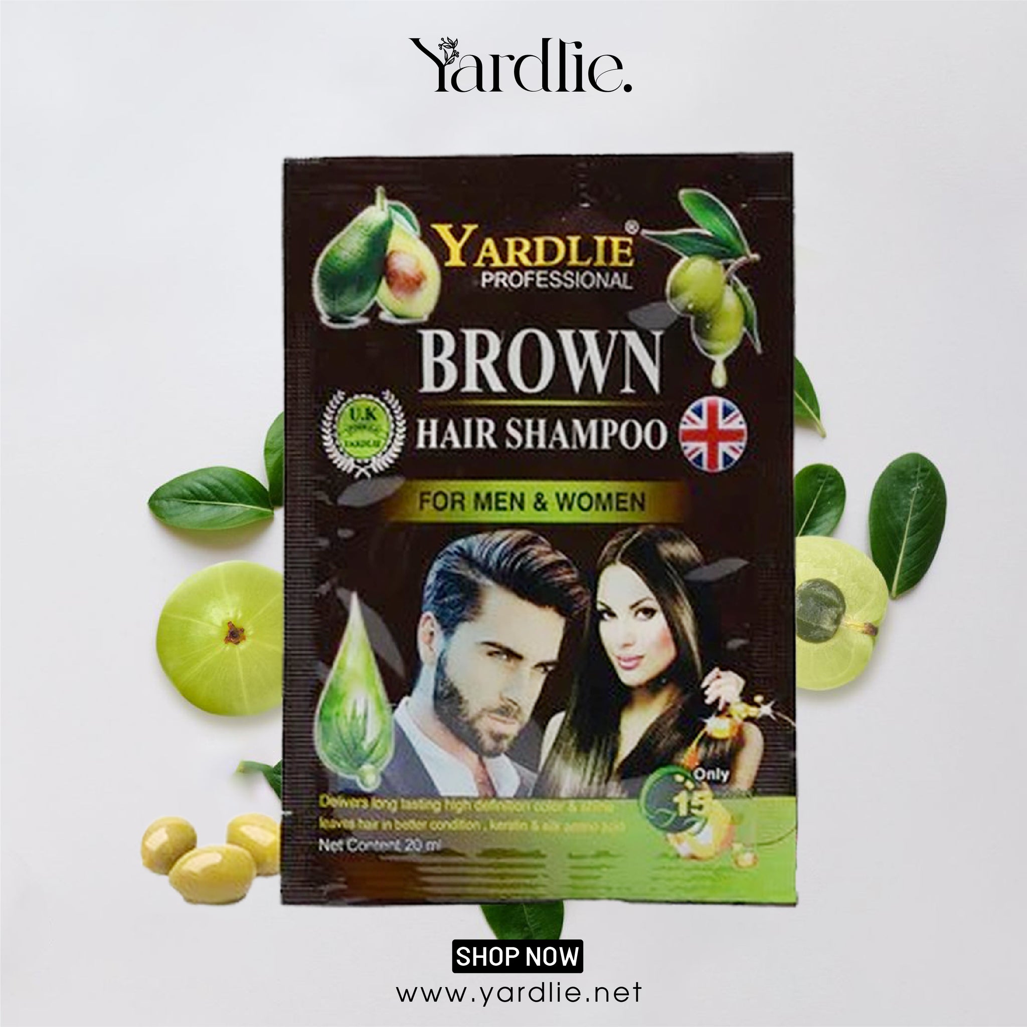 Yardlie 5 In 1 Hair Color Shampoo Bottle Sachet